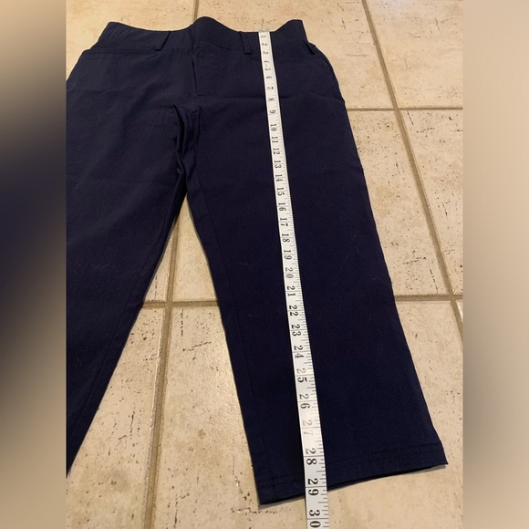 Cleo Petites Navy Blue Capri Pants Size S/P - Rayon Blend Stretch - Picture 8 of 8